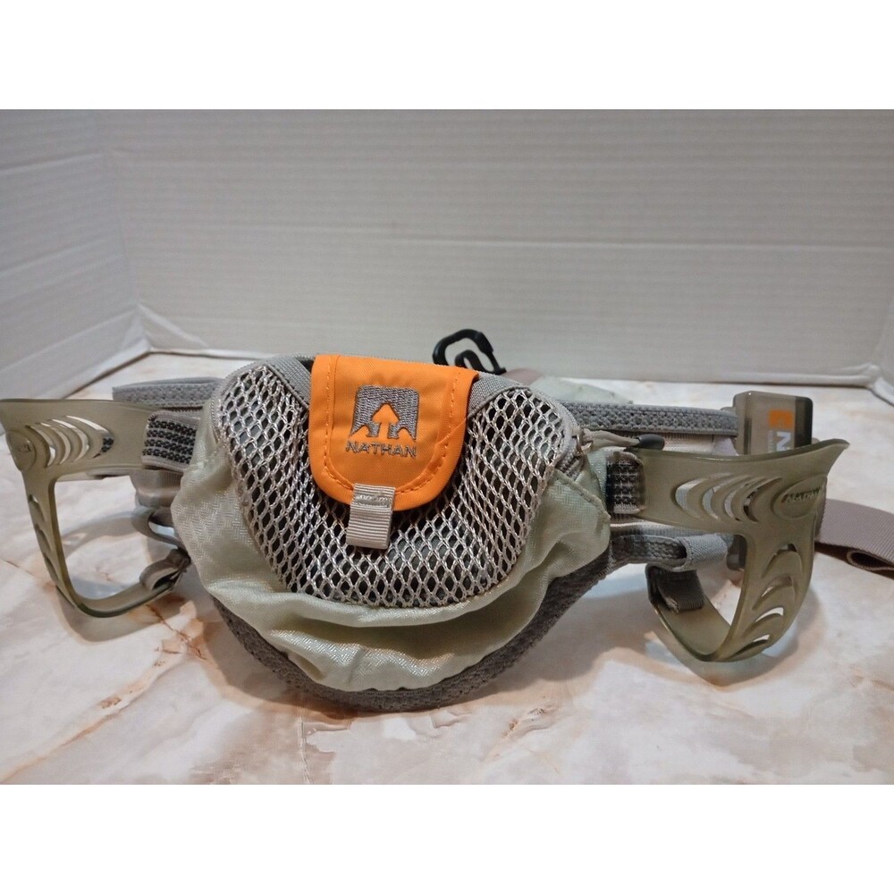 NATHAN RUNNING HYDRATION BELT Trail Mix Hydration Gray Adjustable Unisex